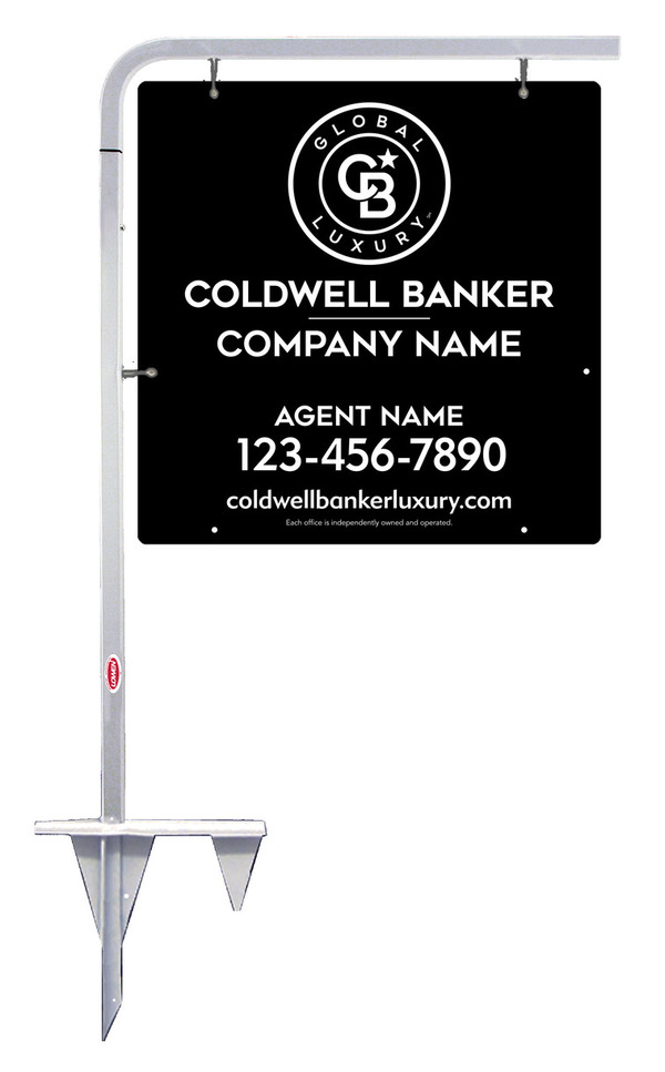 Tubular Stake And Reflective Agent Sign Panel Unit, 24"H X 24"W, 3mm Aluminum Composite