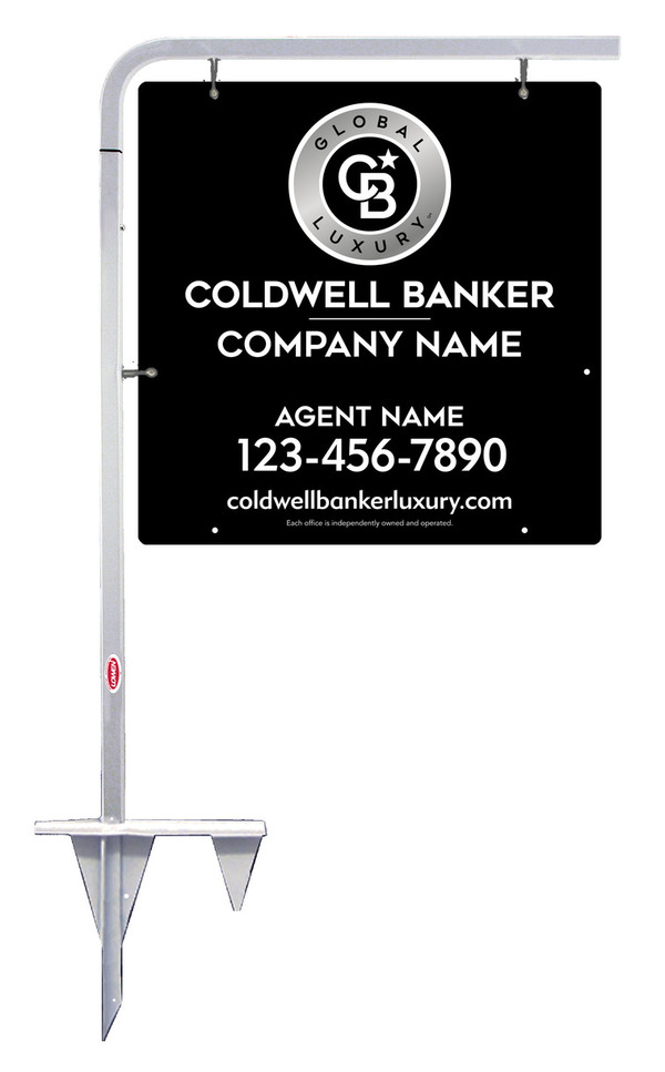Tubular Stake And Reflective Agent Sign Panel Unit, 24"H X 24"W, 3mm Aluminum Composite