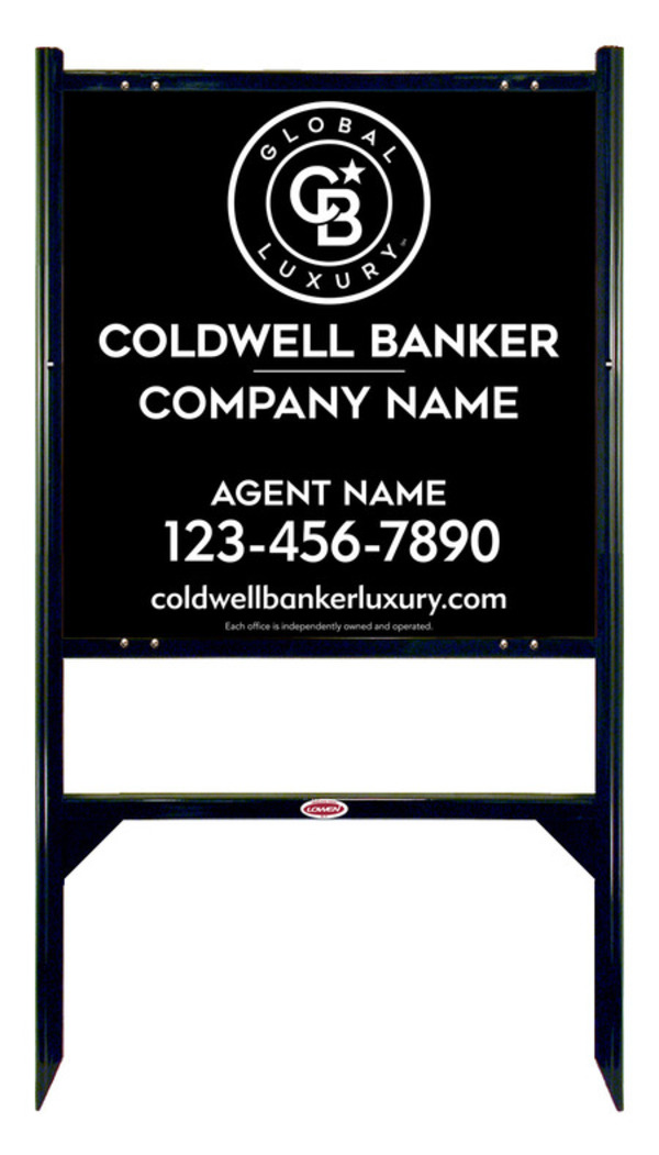 Angle Iron Frame And Agent Sign Panel Unit, 24"H X 24"W, 3mm Aluminum Composite