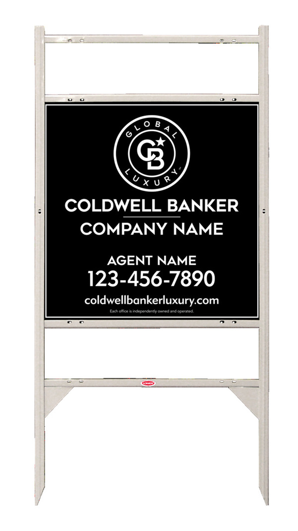 Angle Iron Frame W/ 2 Rider Inserts And Reflective Agent Sign Panel Unit, 24"H X 24"W, 3mm Aluminum Composite