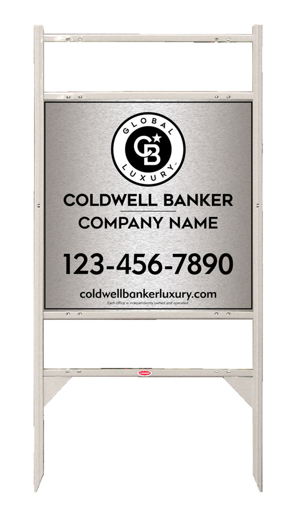 Angle Iron Frame W/ 2 Rider Inserts And Office Sign Panel Unit, 24"H X 24"W, Brushed Aluminum Composite