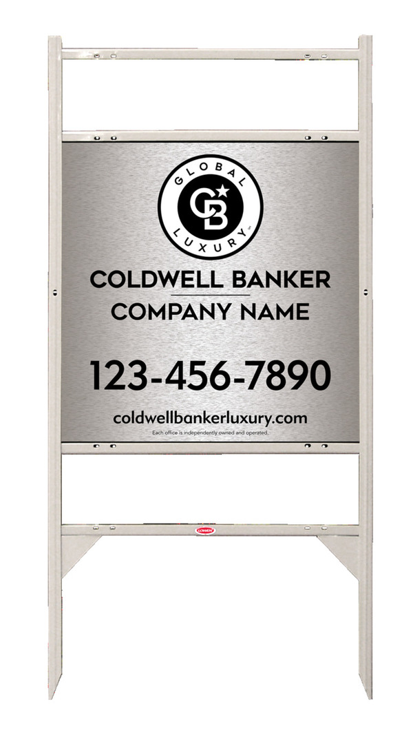 Angle Iron Frame W/ 2 Rider Inserts And Office Sign Panel Unit, 24"H X 24"W, Brushed Aluminum Composite