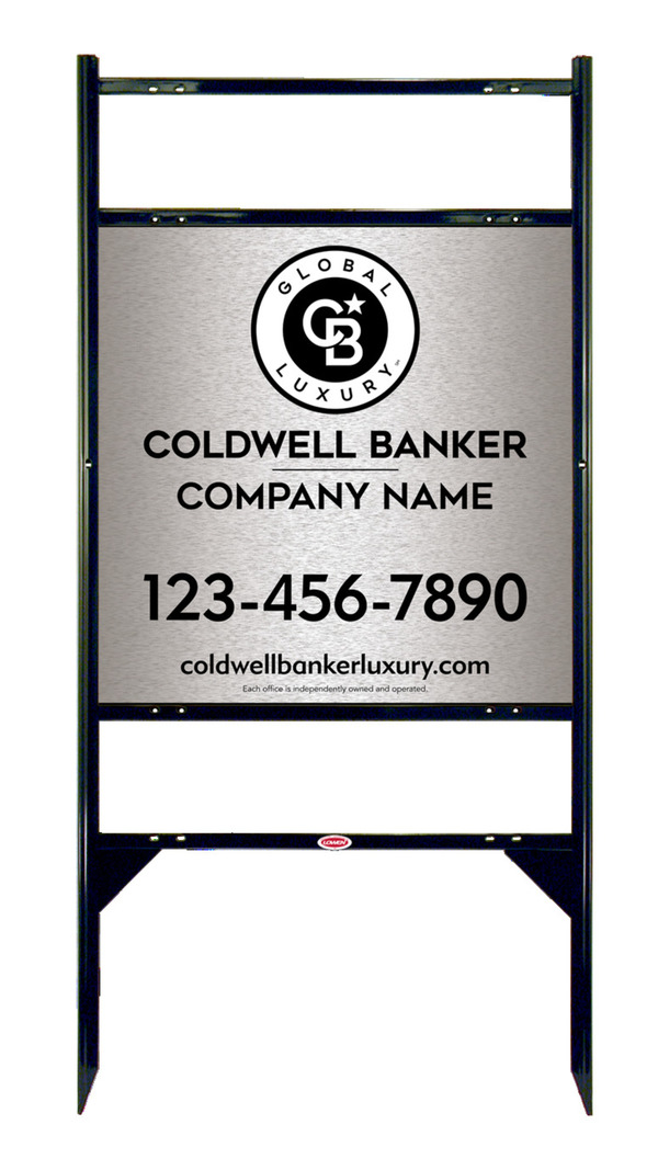 Angle Iron Frame W/ 2 Rider Inserts And Office Sign Panel Unit, 24"H X 24"W, Brushed Aluminum Composite