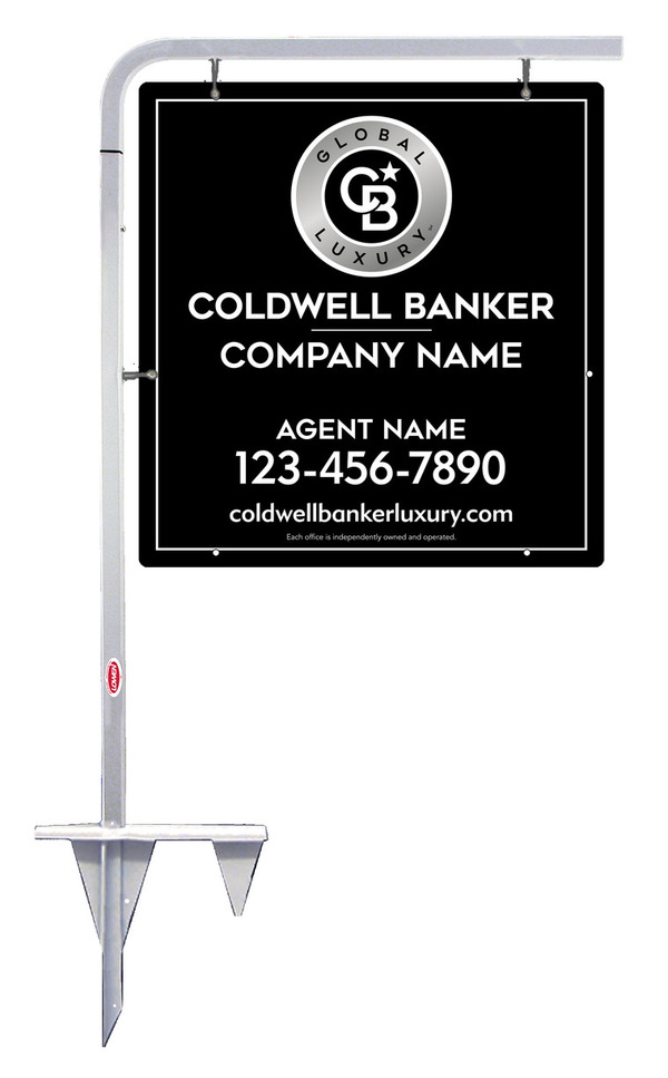 Tubular Stake And Reflective Agent Sign Panel Unit, 25"H X 24"W, 3mm Aluminum Composite