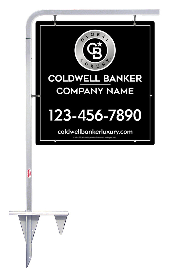 Tubular Stake And Office Sign Panel Unit, 25"H X 24"W, 3mm Aluminum Composite