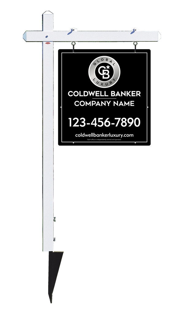 Sign Post And Office Sign Panel Unit, 25"H X 24"W, 3mm Aluminum Composite