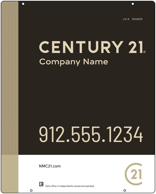 Reflective Hanging Panel 30X24 Steel Prestige  - Century 21 | Lowen Sign