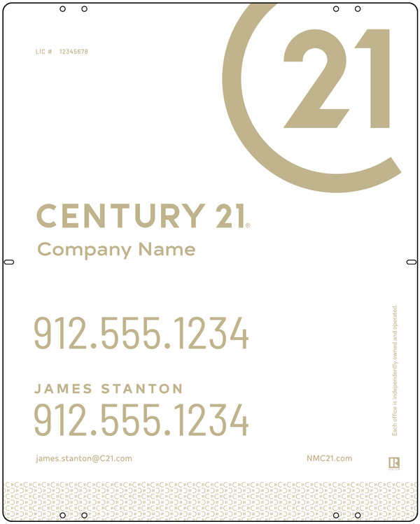 Aluminum Yard Panel 30X24 Df - Century 21 | Lowen Sign