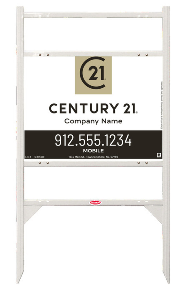 Thor Frame 18X24 Aluminum Dual Rider Office White - Century 21 | Lowen Sign