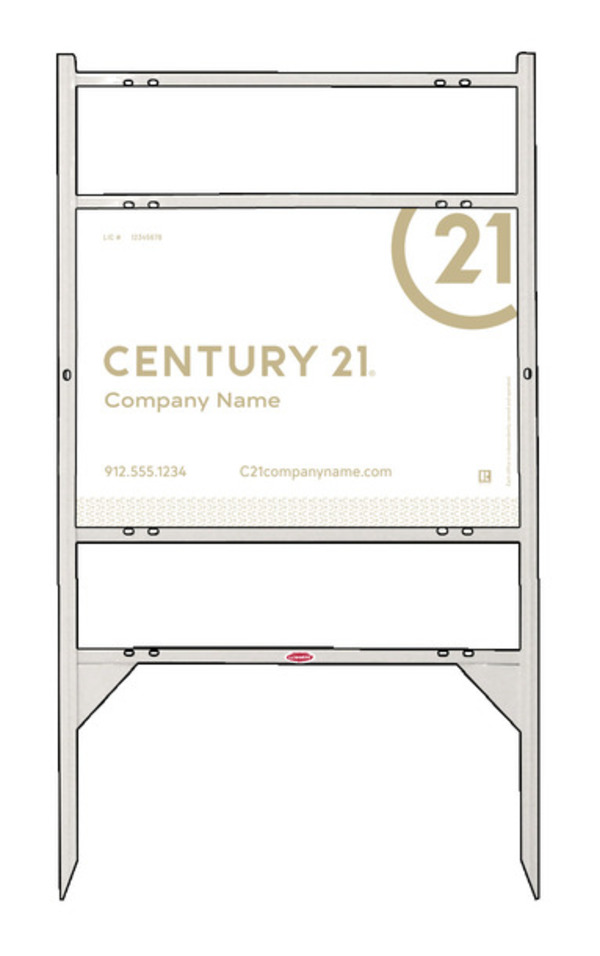 Thor Frame 18X24 Aluminum Dual Rider White  - Century 21 | Lowen Sign