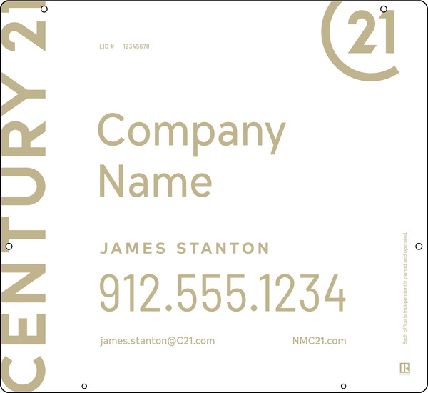 Aluminum Hanging Panel 22X24 Df - Century 21 | Lowen Sign