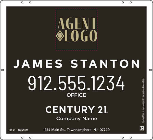 Aluminum Composite Agent Logo Centric Yard Panel 22X24 - C21
