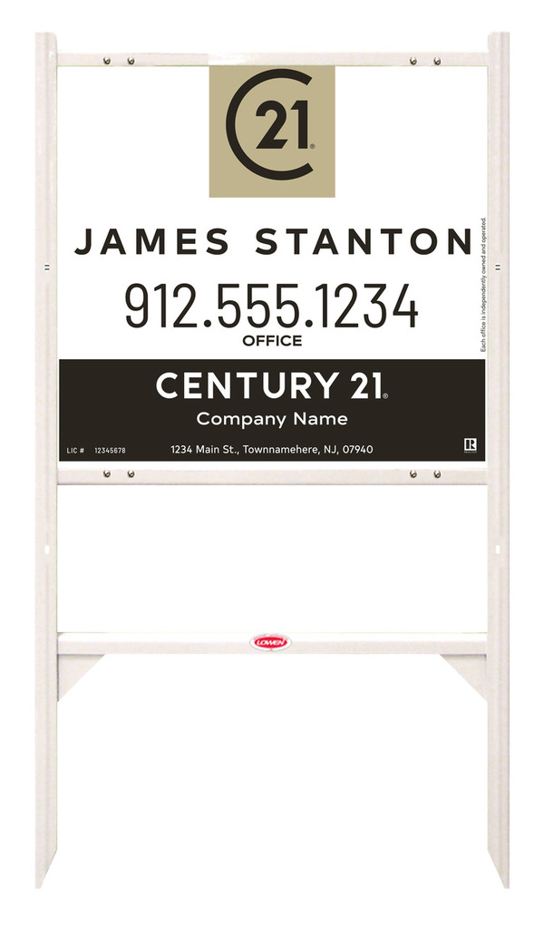 Angle Iron Frame And Agent Centric Sign Panel Unit, 22"H X 24"W