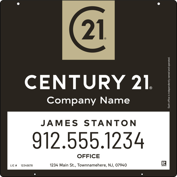 Aluminum Agent Hanging Panel 24X24 - Century 21 | Lowen Sign