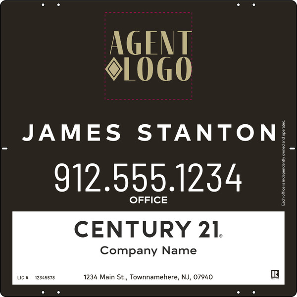 Aluminum Agent Logo Centric Panel 24X24 - Century 21 | Lowen Sign
