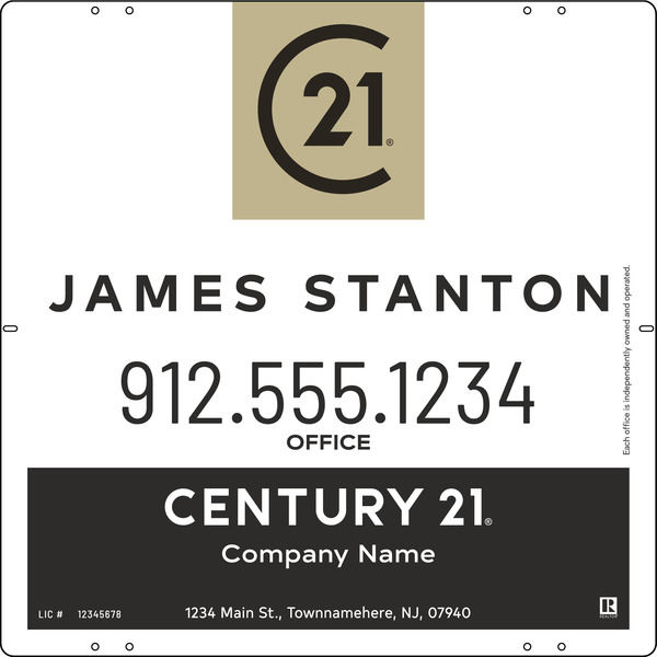 Aluminum Agent Centric Panel 24X24 - Century 21 | Lowen Sign