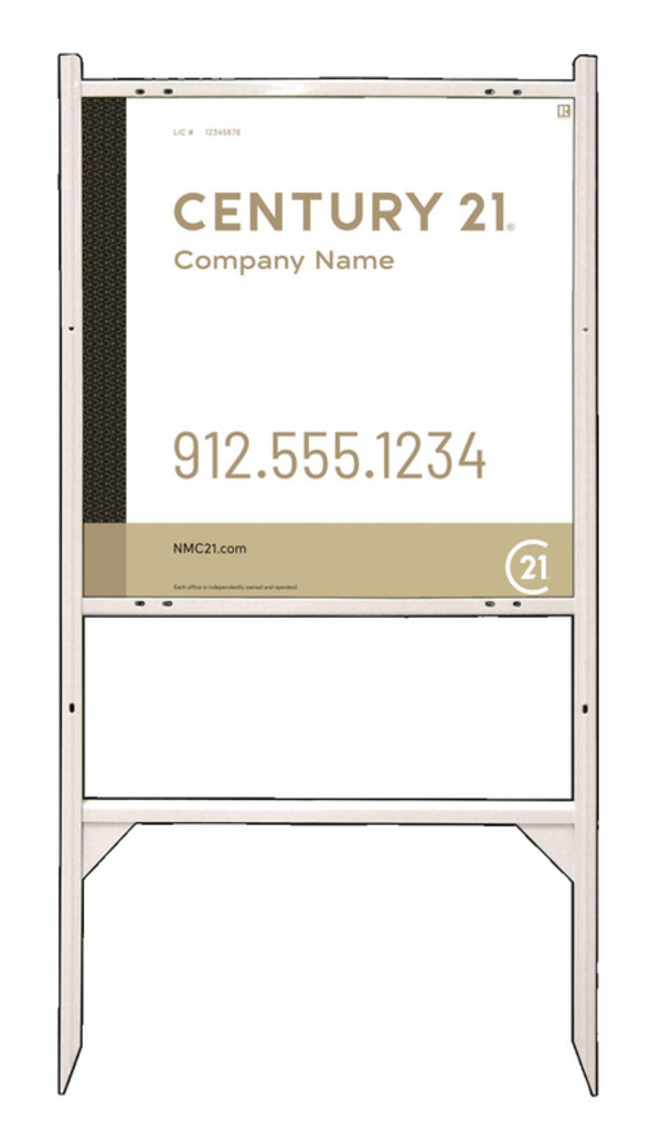 Gibraltar Frame 24X24 Aluminum Executive White  - Century 21 | Lowen Sign