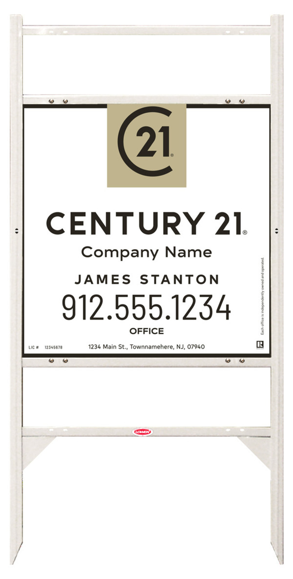 Thor Frame 24X24 Aluminum Agent Office White - Century 21 | Lowen Sign