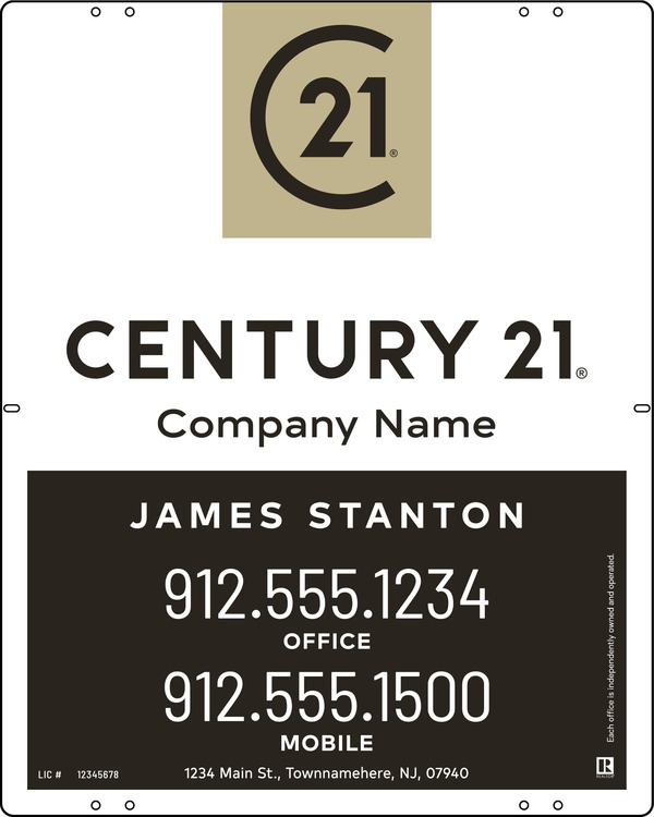 Aluminum Agent Yard Panel 30X24 - Century 21 | Lowen Sign