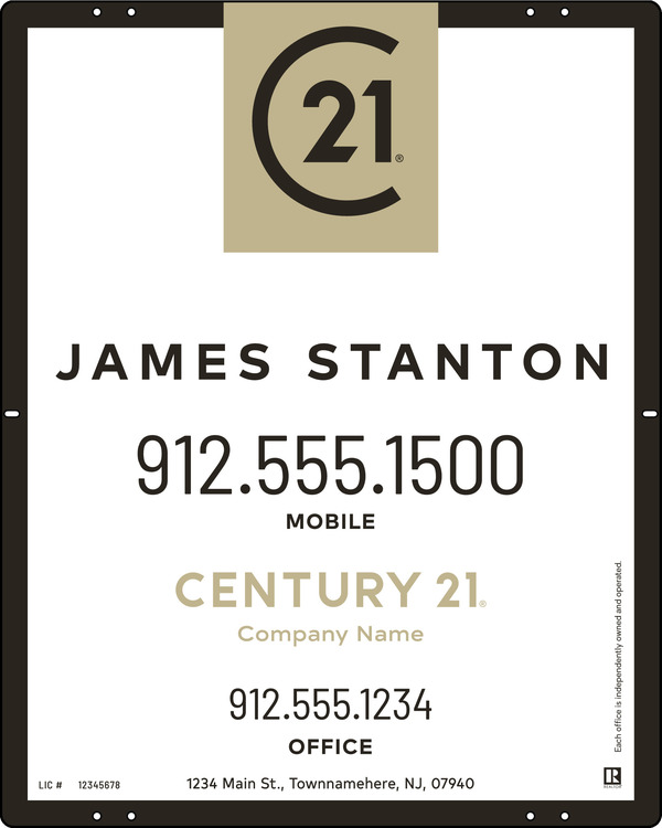 Aluminum Agent Centric Panel 30X24 - Century 21 | Lowen Sign