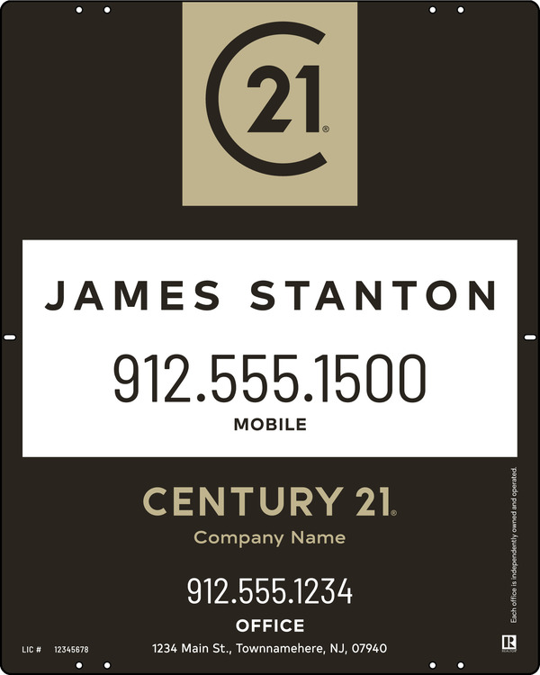 Aluminum Agent Centric Panel 30X24 - Century 21 | Lowen Sign