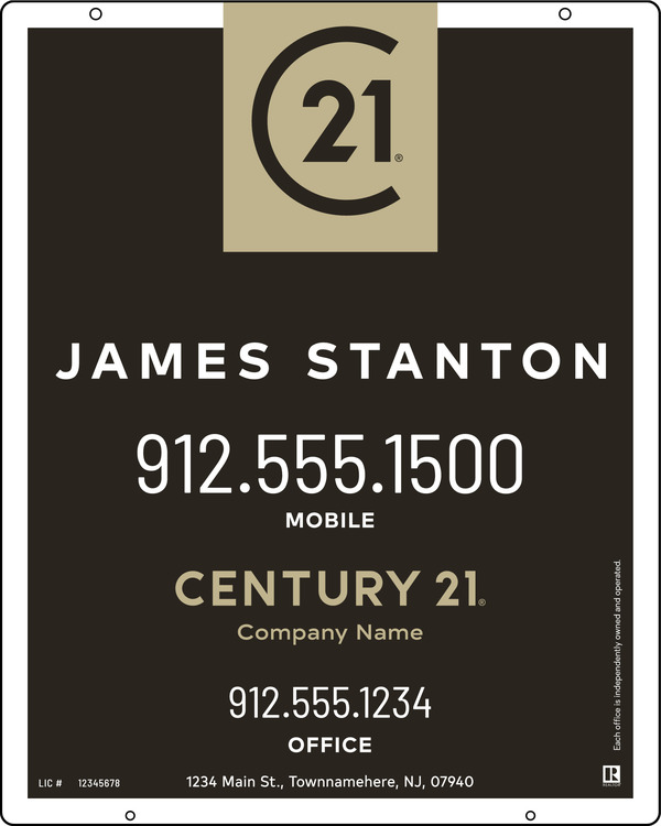 Aluminum Agent Centric Hanging Panel 30X24 - Century 21 | Lowen Sign