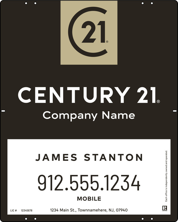 Aluminum Agent Yard Panel 30X24 - Century 21 | Lowen Sign