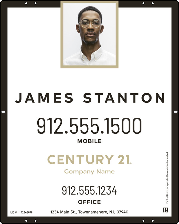 Aluminum Agent Photo Centric Panel 30X24 - Century 21 | Lowen Sign