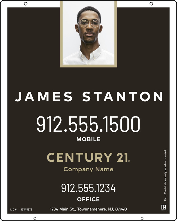 Aluminum Agent Photo Centric Hanging Panel 30X24 - C21 | Lowen Sign