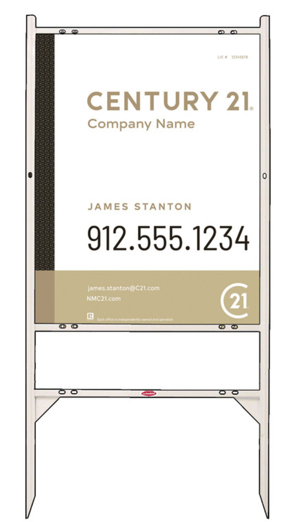 Gibraltar Frame Unit 30X24 Aluminum White Standard - Century 21 | Lowen Sign