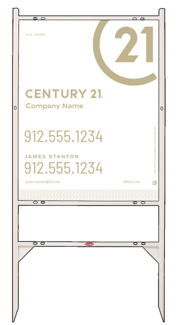 Gibraltar Frame Unit 30X24 Aluminum Classic White - Century 21 | Lowen Sign