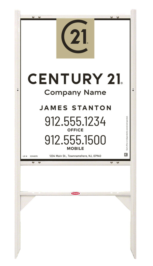 Gibraltar Frame Unit 30X24 Aluminum Agent Listing White - Century 21 | Lowen Sign