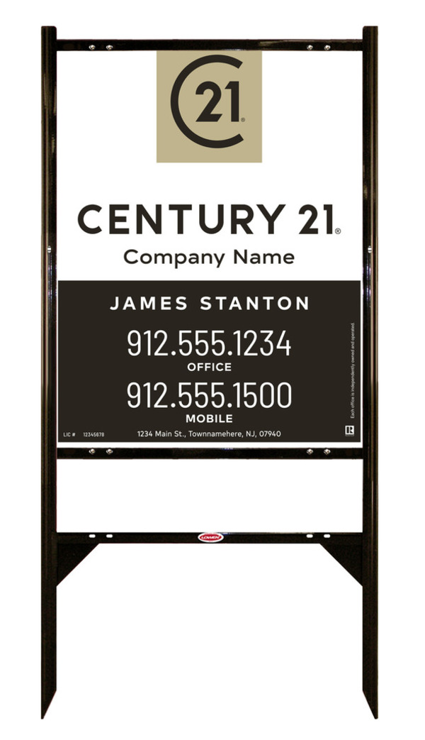 Gibraltar Frame Unit 30X24 Aluminum Agent Realty Gold - Century 21 | Lowen Sign