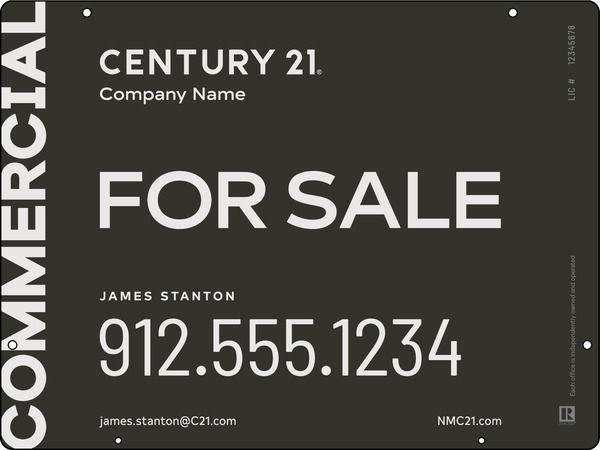 Century 21 Commercial Reflective Agent Hanging Panel 18X24 Aluminum