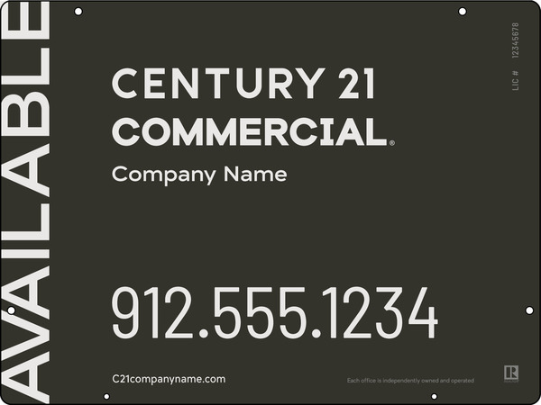 Century 21 Commercial Reflective Office Hanging Panel 18X24 Aluminum