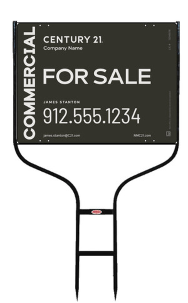 Round Rod Frame And Sign Panel Unit, 18"H X 24"W