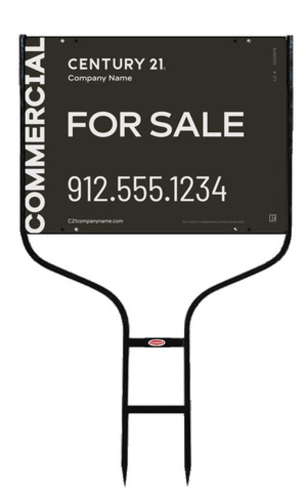 Round Rod Frame And Sign Panel Unit, 18"H X 24"W