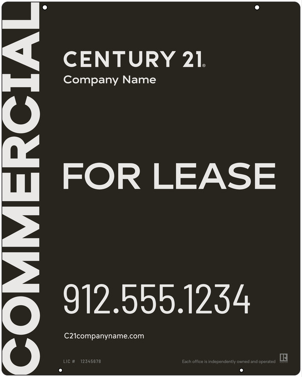 Century 21 Commercial Office Hanging Panel 30X24 Aluminum - C21