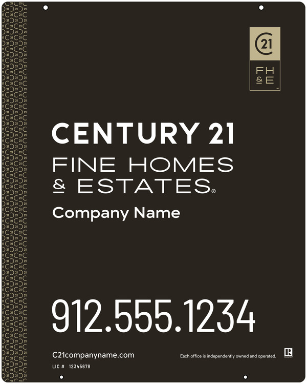 Reflective Hanging Panel 30X24 Steel Premier  - Century 21 | Lowen Sign