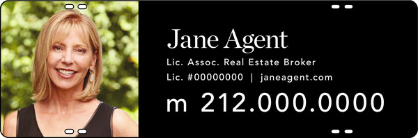 Photo Agent Name Sign Rider, 8"H X 24"W, 3mm Aluminum Composite