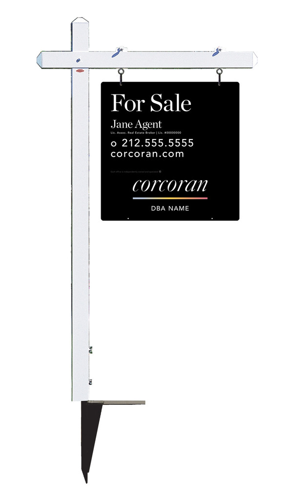 Sign Post And Agent Sign Panel Unit, 24"H X 24"W, Steel