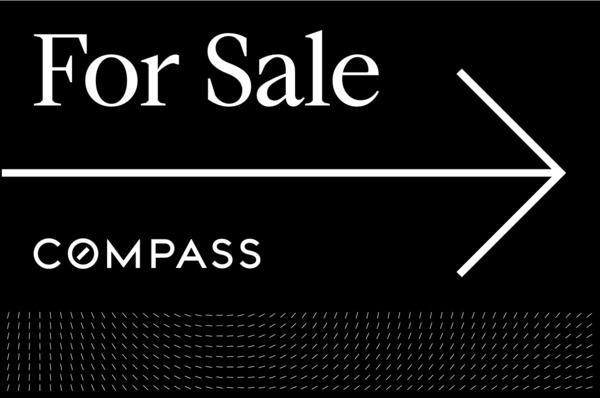 Compass Real Estate Directional Office For Sale Sign Panel, 12"h x 18"w, 4mm Corrugated