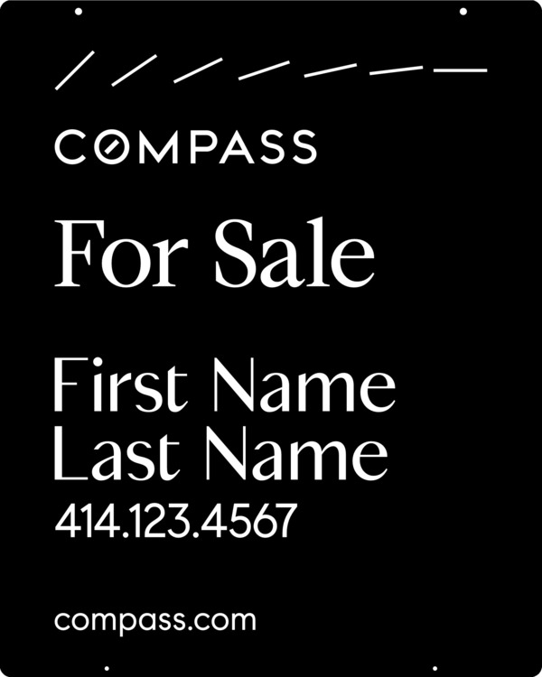 Reflective Agent Hanging Sign Panel, 30"H X 24"W, 3mm Aluminum Composite