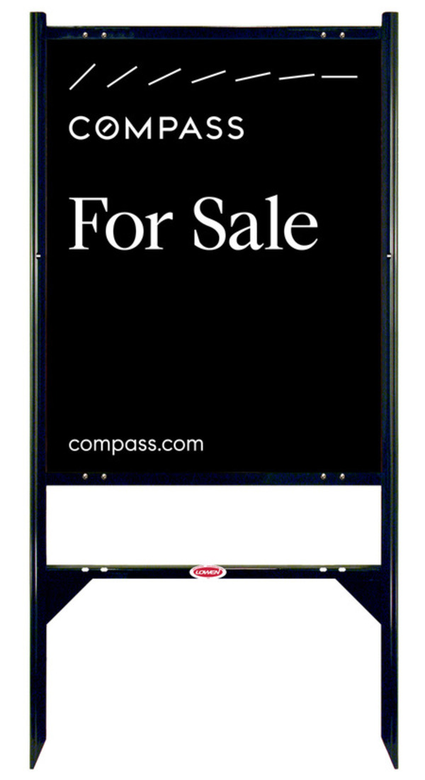 Angle Iron Frame With One Rider Insert And Office Sign Panel Unit, 30"H X 24"W