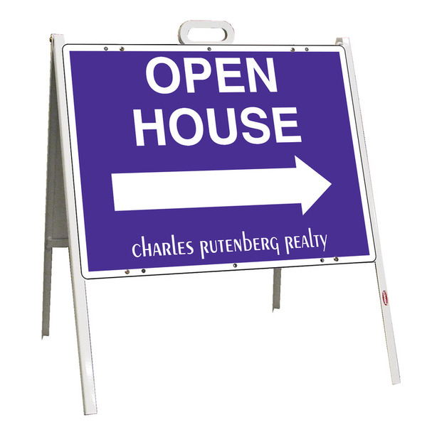 Charles Rutenberg Realty Steel A-Frame Sign Unit, 18"h x 24"w