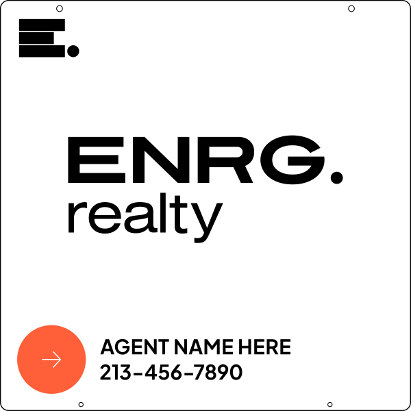 Agent Name Hanging Sign Panel, 24"H X 24"W, .063 Aluminum