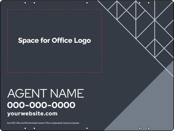 Agent Sign Panel, 18"H X 24"W, Steel