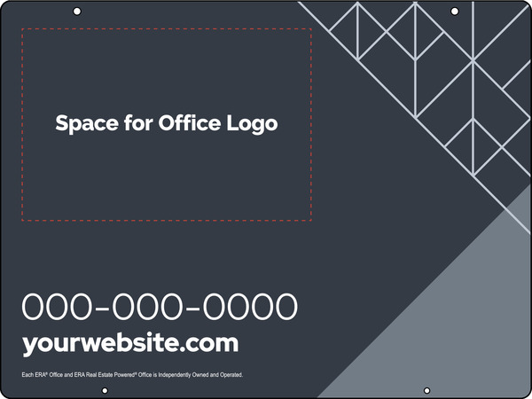 Hanging Office Sign Panel, 18"H X 24"W, Steel