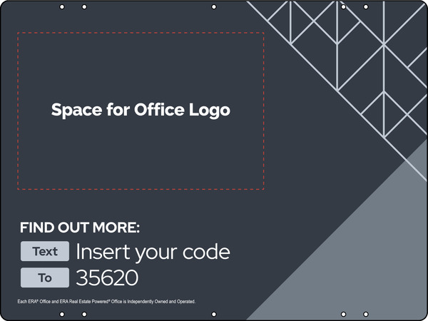 Text Info Code Sign Panel, 18"H X 24"W, Steel