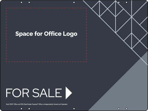 Directional For Sale Sign Panel, 18"H X 24"W, Steel